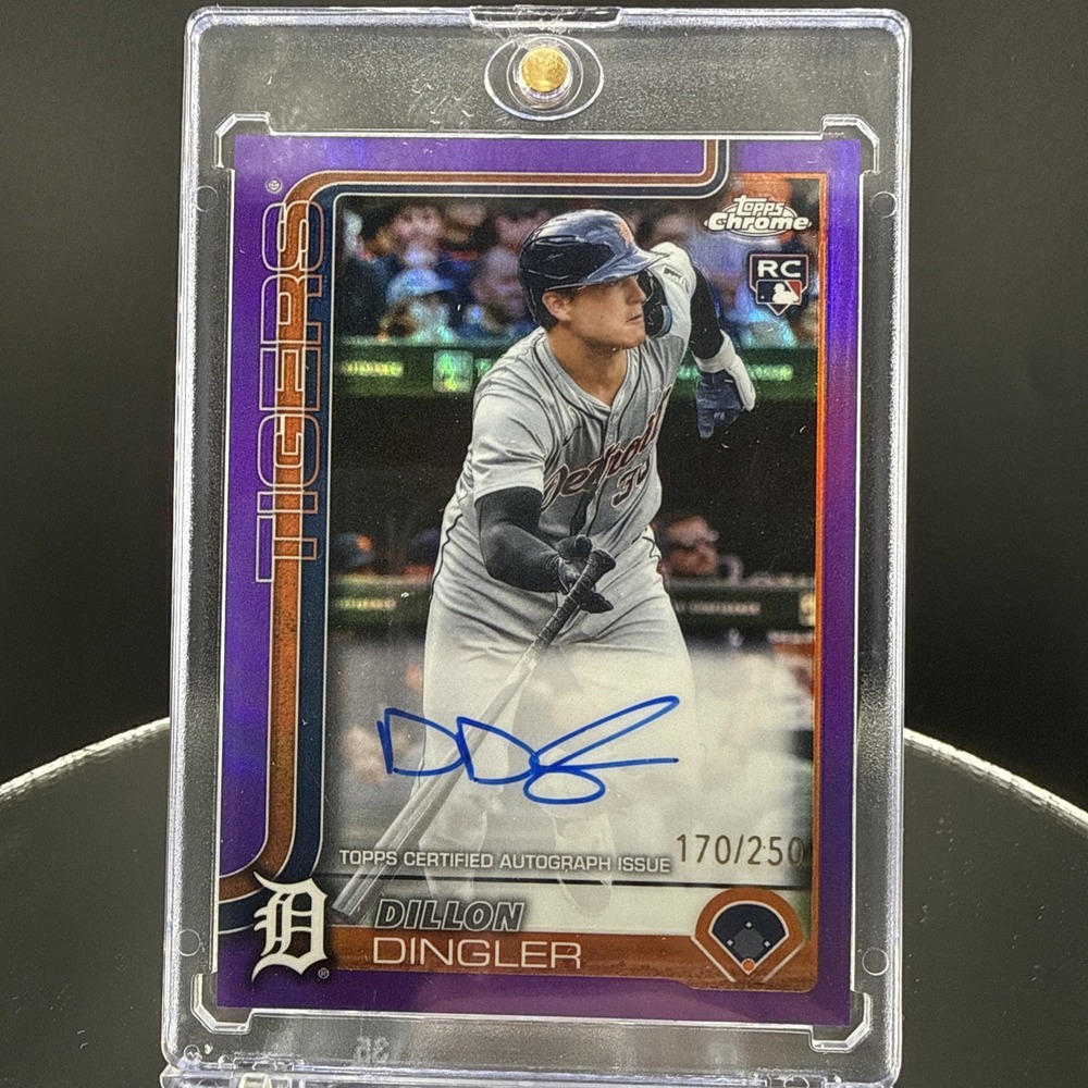 2025 Topps Chrome Baseball Dillon Dingler Rookie Auto /250 Purple SSP RA-DD
